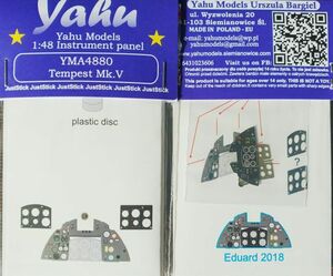 ヤフーモデル YMA4880 1/48 ホーカー テンペスト Mk.V 計器盤 （エデュアルド用）