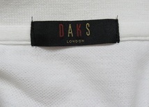 ダックスロンドン/DAKS LONDON　カノコ BIGクレスト刺繍半袖ポロシャツ 定価26400円/Lサイズ/KHDDBM0502/日本製/新品/ホワイト_画像6