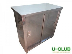 ※◆BE2528|吊戸棚 食器庫 ステンレス W1000×D500×H1000mm 中古 業務用 厨房用