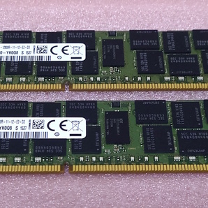 ★Samsung M393B2G70QH0-YK0Q8 2枚セット - PC3L-12800R/DDR3L-1600 ECC REG/Registered 240Pin DDR3 RDIMM 32GB(16GB x2) 動作品の画像1