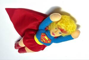  rare ***1991 year Supergirl soft toy figure 