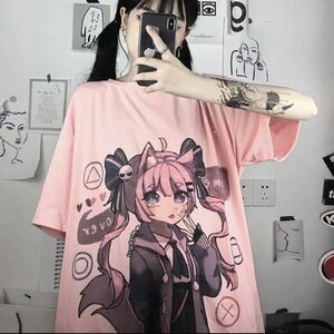 Tシャツ 半袖 プリント 病み 量産型 原宿系 個性的 オーバーサイズ韓国24