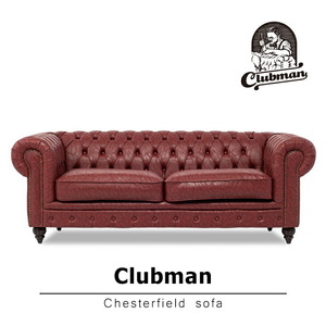  sofa sofa 3 seater . sofa three person antique style Cesta - field Classic red imitation leather import furniture Clubman Clubman VX3P93