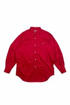 90's JUN shirt red ジュン 長袖シャツ レッド 無地 ヴィンテージ_画像1