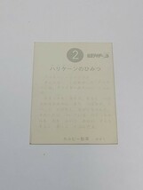 2　ハリケーンのひみつ　仮面ライダーＶ３　カード　旧カルビー製菓　スナック　当時物　ミニカード　駄菓子屋　印刷物　グッズ　バイク_画像2