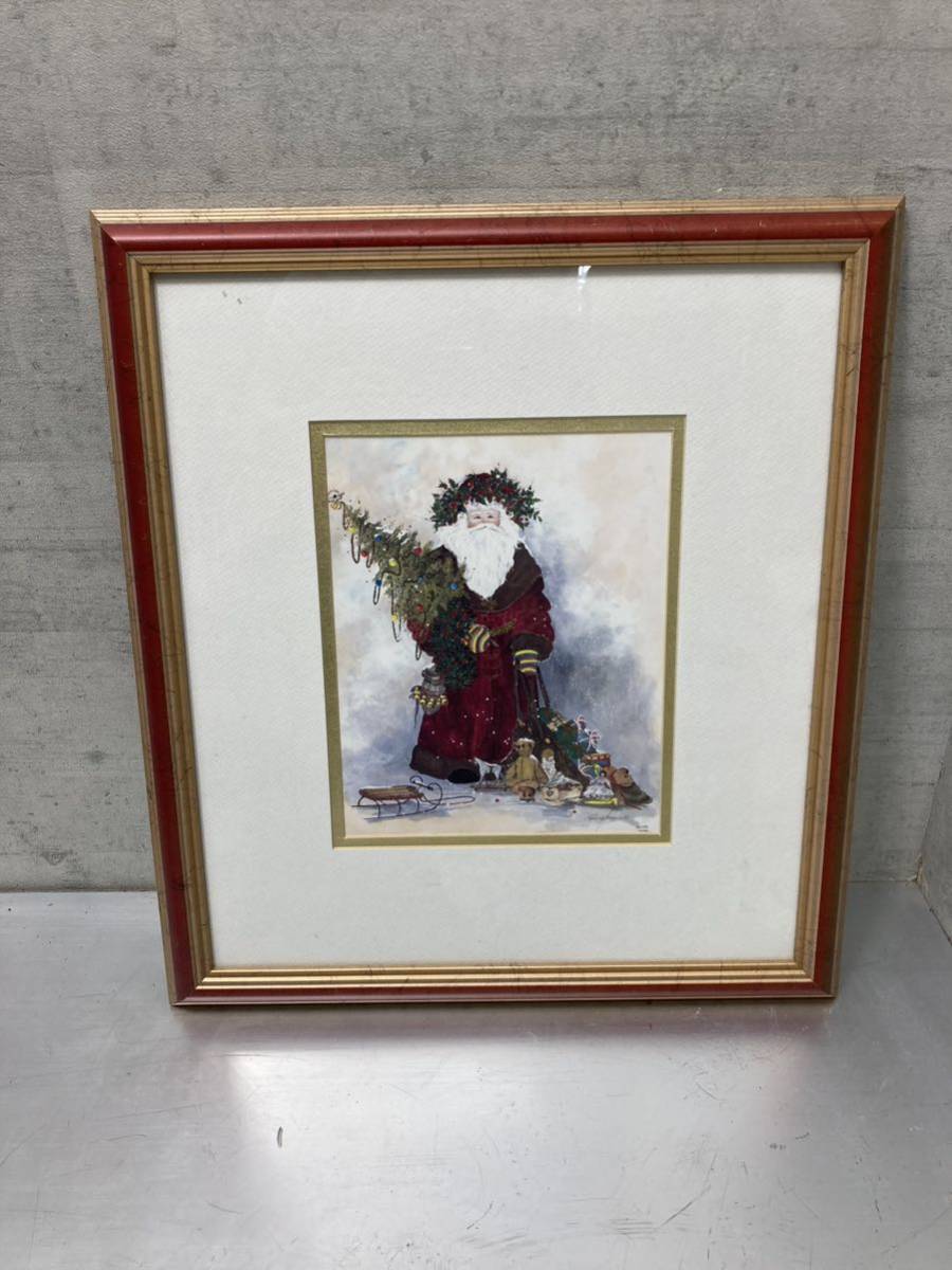 Неизвестный художник рисует Деда Мороза., произведение искусства, рисование, другие