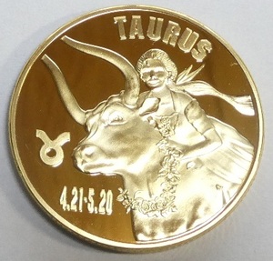 12星座コイン おうし座　牡牛座 TAURUS メダル