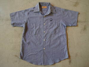 1970年代BIG YANK半袖シャンブレーシャツMade in USAアメリカ製ビンテージ古着ビッグヤンク90s80sワークシャツ半袖シャツ デニムシャツkey