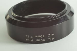 影FG【キレイ 送料無料】MINOLTA MC50mm F1.4 MC50mm F1.7用 ミノルタ メタルフード（55mm径）