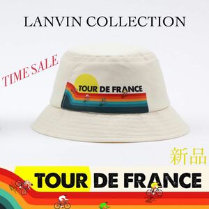 【新品タグ付】LANVIN ランバン メンズ バケット ハット 帽子 WHITE