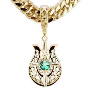  necklace men's horseshoe hose shoe pendant emerald birthstone 5 month 10 gold 10k futoshi . flat man ala Beth k