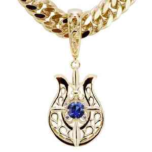 18 gold necklace men's Gold horseshoe Cross pendant man sapphire 9 month birthstone flat ki partition ala Beth k Tang .