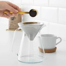 IKEA コーヒーメーカー ドリップコーヒー用, HOGMODIG クリアガラス/ステンレススチール 0.6 l 送料￥750!_画像2