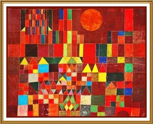 Art hand Auction [Versión a tamaño completo/impresión de marco] Paul Klee Castle and Sun 1928 Póster de papel tapiz expresionista 724 x 585 mm Etiqueta despegable tipo 003SG1, cuadro, pintura al óleo, pintura abstracta