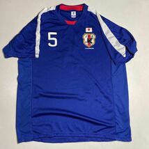 #5 長友佑都選手 サッカー 日本代表 オフィシャル official 青 ブルー 応援用シャツ Lサイズ_画像1