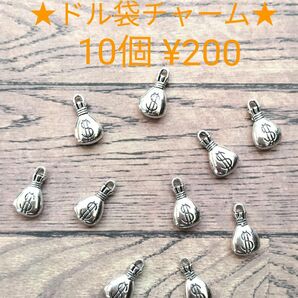 ★ドル袋チャーム/10個200円★