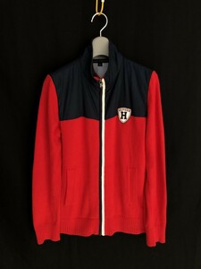 ◆TOMMY HILFIGER トミーヒルフィガー 　フルジップ　スウェット　M　ツートン