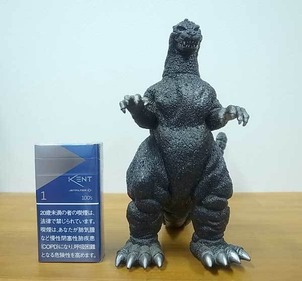 2022?新作】 コジラ バンダイ 1991ソフビ? 縦35cm、横54cm 特撮