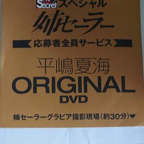 DVD アサ芸シークレット スペシャル 姉セーラー vol.3 平嶋夏海 開封済