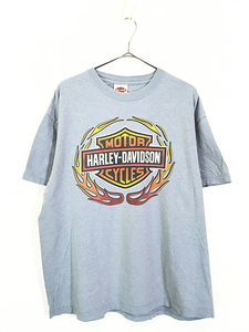 古着 00s USA製 HARLEY DAVIDSON BIG シールド Tシャツ XL 古着