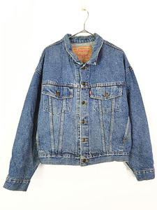 古着 90s USA製 Levi's 70598-4891 デカパッチ ワイドシルエット デニム ジャケット Gジャン M