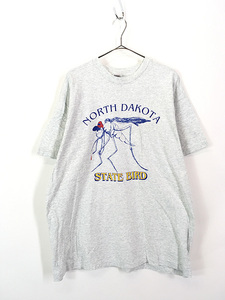 古着 90s USA製 蚊 モスキート 「NORTH DAKOTA」 ポップ アート Tシャツ XL 古着