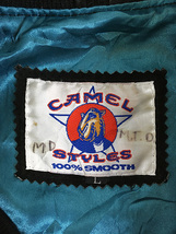 古着 90s CAMEL キャメル 同色 ワンポイント 本革 スエード レザー ジャケット L 古着_画像7