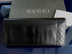 【 本物保証 / 訳あり激安/早い者勝ち！】GUCCI グッチ シマ GG 長財布 黒 ブラック ユニセックス