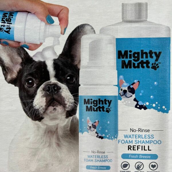 Mighty Mutt 水の要らないペット用泡シャンプー　2本セット　ウォーターレスフォームシャンプー