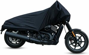 【送料込】（ブラック）　uxcell バイクカバー バイク車体カバー ハーフカバー 防水 風飛び防止 UVカット 防塵