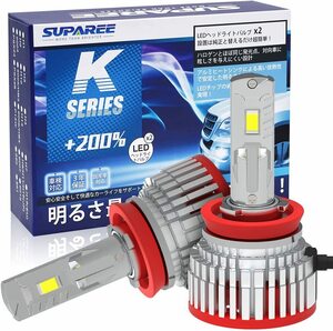 【送料込】　【超高輝度】SUPAREE H8 H11 H16 led ヘッドライト 新車検対応 18000LM 12V/