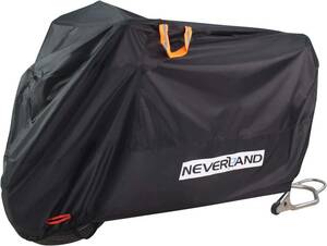 【送料込】（ブラック）　NEVERLAND バイクカバー 車体カバー 210Dオックス 防水 生地品質検査済 前後鍵穴