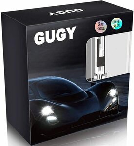 【送料込】（6000K）　GUGY D4R HID バルブ 6000K 3800lm 12V 35W 3年保証 【車検対