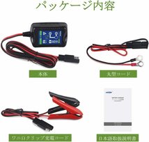 【送料込】　ADPOW バッテリー充電器 バッテリーチャージャー 3-40Ah用 メンテナンス充電器 6Vと12V用 1_画像6