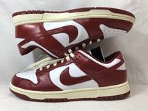 ■未使用 Nike WMNS Dunk Low PRM Team Red White ナイキ ウィメンズ ダンク ロー チームレッド ホワイト FJ4555-100 メンズ28cm●230527_画像5