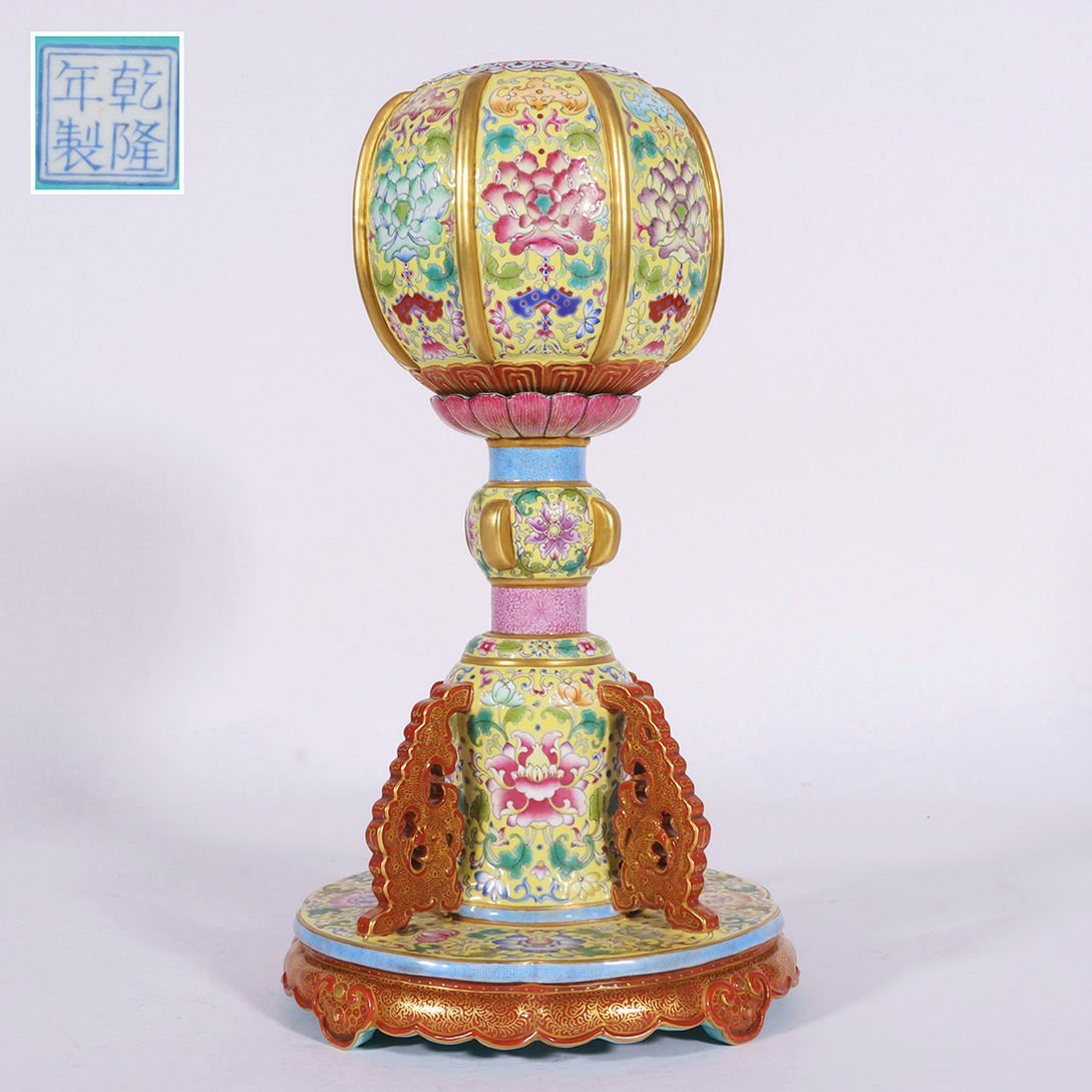中国古美術 明時代七宝焼壺 古銅製-