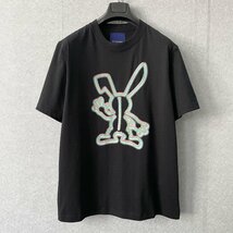 高級・半袖Tシャツ 定価2万◆Emmauela・イタリア・ミラノ発◆綿100％ 通気 個性 丈夫 ウザギ カコイイ カットソー 春夏 L/48サイズ_画像1