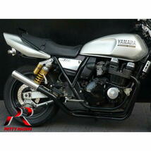 プリティー YAMAHA XJR400 4HM 50.8 ガニマタ PRETTY管 ブラック マフラー イノガニ_画像2