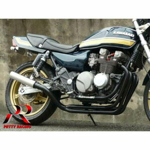 プリティー KAWASAKI ゼファー400/χ 50.8 ガニマタ PRETTY管 ブラック マフラー イノガニ