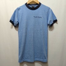 70〜80年代 黒タグ アンビル Anvil プリント 半袖Tシャツ メンズ S リンガーTシャツ バクプリ バックプリント USA製_画像1