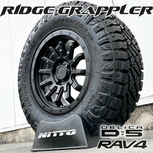 国産 NITTO RIDGEGRAPPLER 245/70R16 16インチ タイヤホイールセット 4本 DELICA D5 RAV4 CX-5 リフトアップ