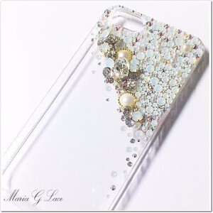 【mariaglace】snowflake デコ スマホケース AQUOS sense3 用ケース クリア sense3 Lite 用/ sense3 basic shv48 SH-02M SHV45 SH-M12