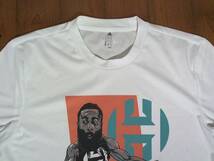 ☆アディダス【adidas】HARDEN ジェームズ・ハーデン 半袖Tシャツ ドライ半袖Ｔシャツ M 白　ホワイト　_画像2