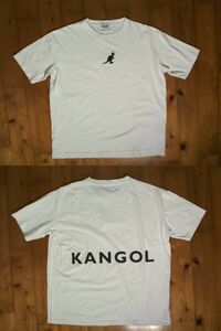 ★微難有☆ノウノ×カンゴール【NOUNO × KANGOL】ロゴ刺繍　バックプリント 半袖Tシャツ コットンTシャツ S 白