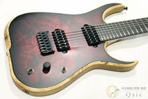 [良品] Skervesen Raptor 7st Burl Top Black Burst Red 【Bare Knuckle Aftermath搭載】 2017年製 [QJ207]_画像1