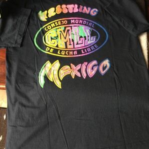 1500円〜 USED 90s ルチャリブレ Lucha Libre Tシャツ メキシコ プロレス ビンテージ バンド ロック T 90年代 RAP TEEの画像2
