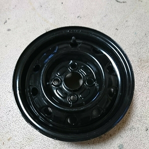 (中古ホイール2)鉄ホイール 12インチ 4J P.C.D. 100 ハブ径約55m 4穴