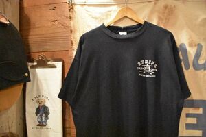 デッドストック品◎USA製90sビンテージBLUE GRAPEブルーグレープSTRIFEストライフ両面ミュージックプリントTシャツXLブラック黒n23452