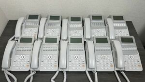 【１０台セット】NTT ZX-(18)IPTEL-(1)(W) １８ボタンIP標準電話機 21年製　　　　b