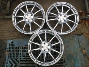 送料無料☆アドバンレーシング RSⅡ ホイール 3本 18×7.5j 5穴 PCD100 18インチ☆33449